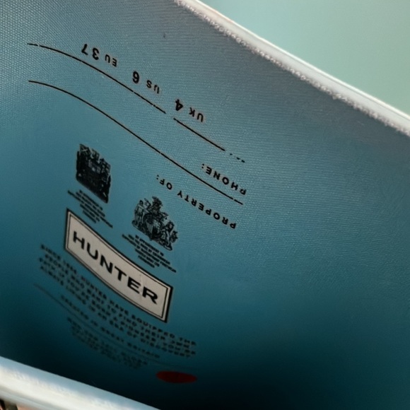 Hunter Tiffany Blue Rain Boots 6 - Picture 3 of 7